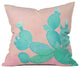 Kangarui Pastel Cactus Throw Pillow, 18"x18"