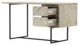 Peridot 2 Drawer Desk, Natural Acacia Wood