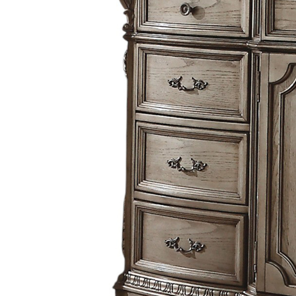 ACME Northville Dresser with Wooden Top, Antique Champagne