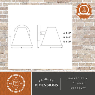 Smith 6.5" Outdoor Wall Light Textured Black