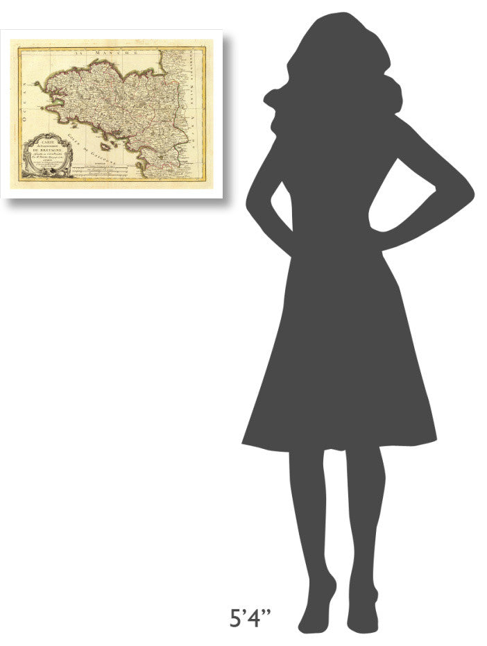 "Bretagne, 1786" Digital Paper Print by Rigobert Bonne, 24"x18"
