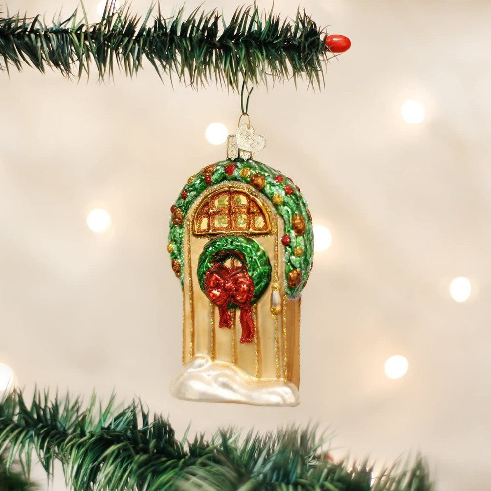 Old World Christmas 20034 Glass Blown Welcome Ornament