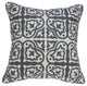 Heera Traditional Gray and White Pillow Cover With Poly Insert