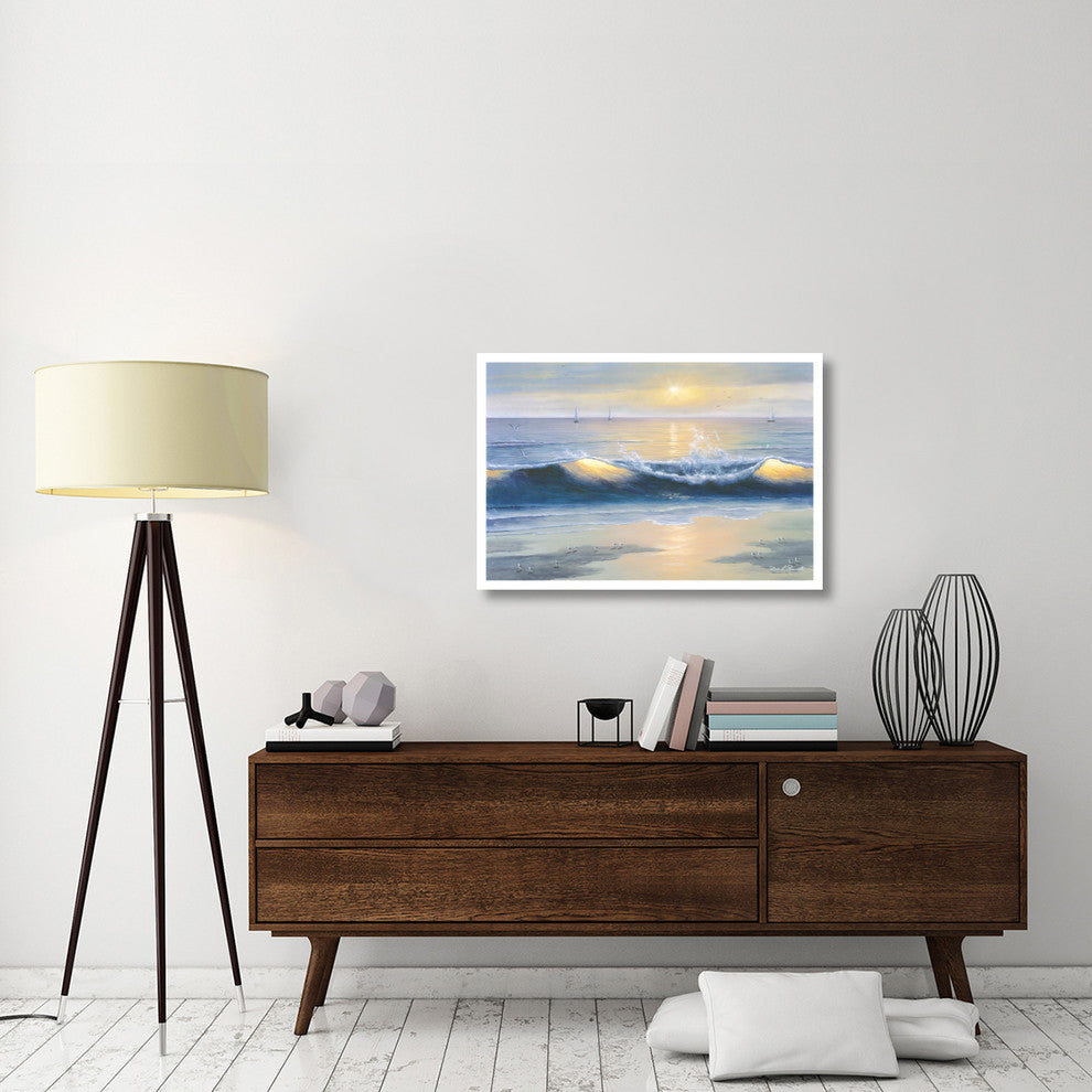 "Blue Waves" Digital Paper Print by Diane Romanello, 38"x26"