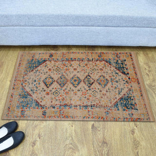 Machine Made Polyester Durable Indoor Outdoor Washable Oriental Pattern Footmat