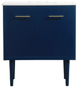 Home Living 19" Midcentury Modern Blue-Light Bathroom Vanity