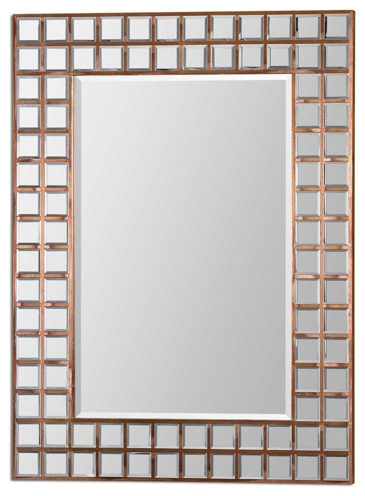 Uttermost 07063 Keely - 47 Decorative Mirror Wood Finish with Beveled Glass