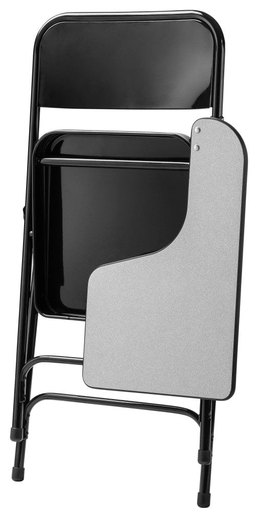 NPS 5200 Tablet Arm Folding Chair, Left Arm, Black, Set of 2
