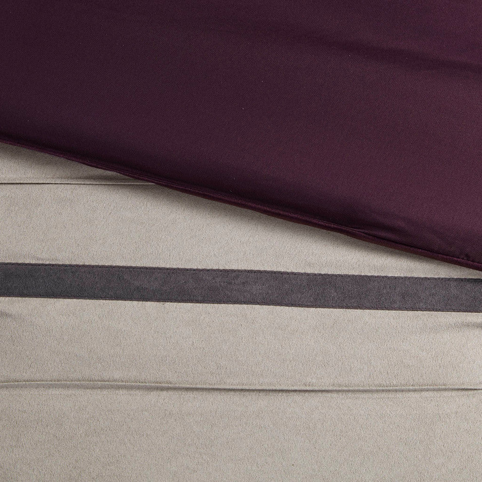 Madison Park Palmer Vera Microsuede 7-Piece Comforter Set, Purple