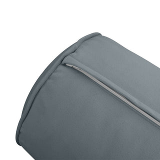 STYLE V6 Full Velvet Pipe Trim Indoor Daybed Bolster Pillow |COVER ONLY| AD347