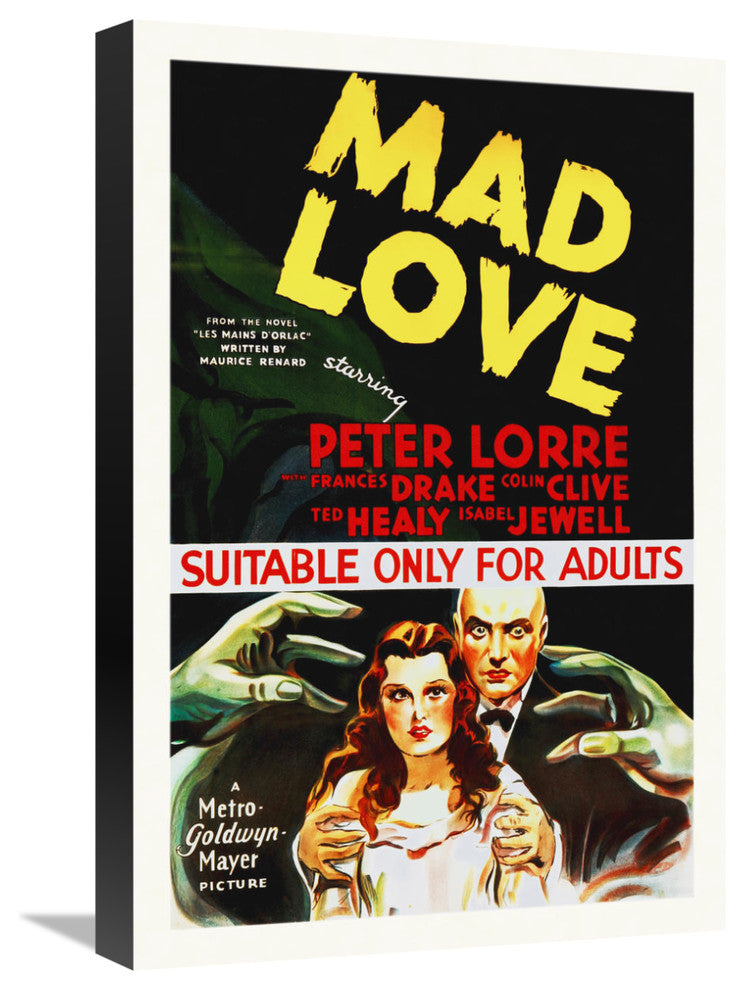 "Mad Love, 1935" Stretched Canvas Giclee by Hollywood Photo Archive, 15x22"