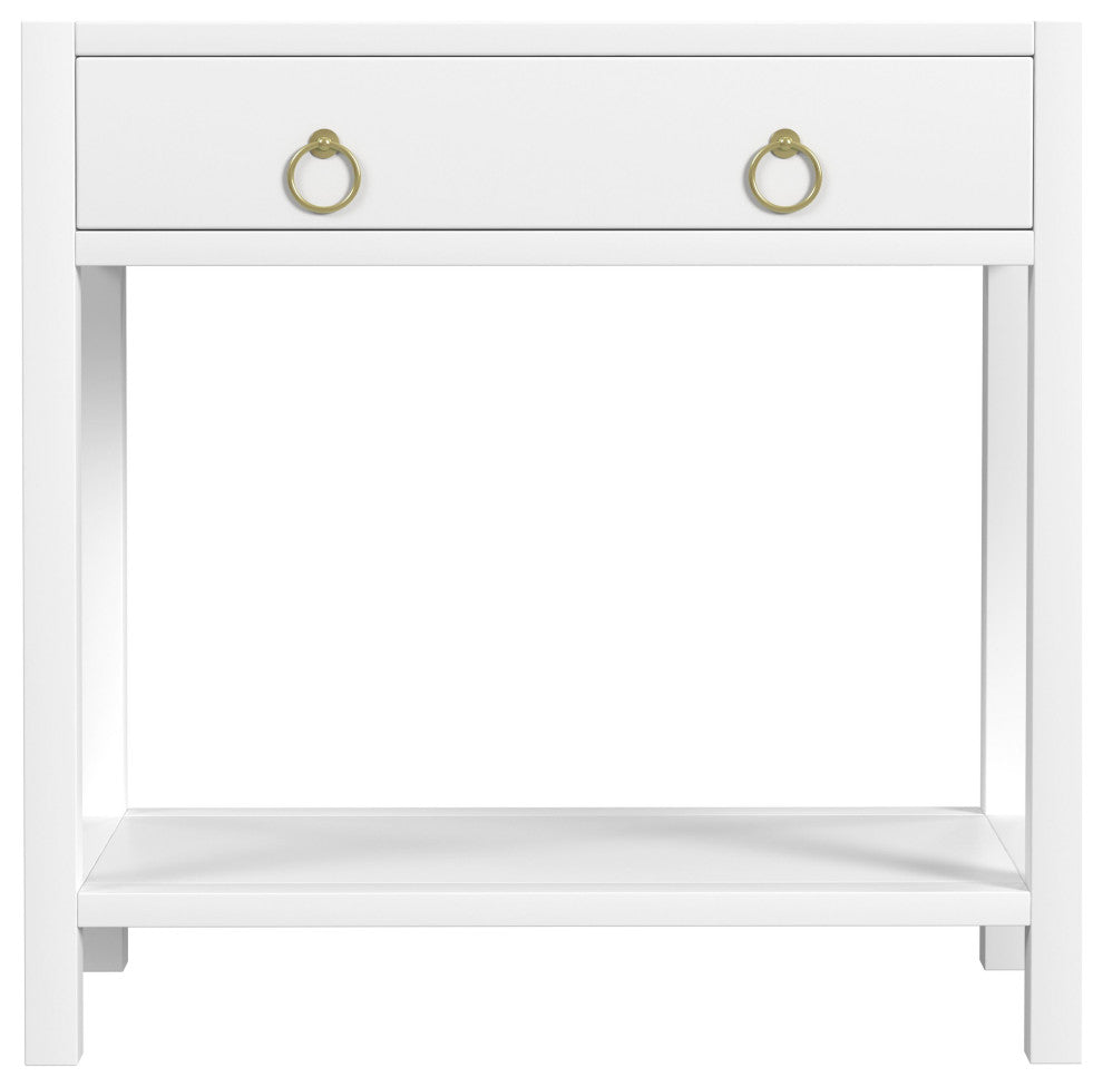 Butler Specialty Lark 30" White Wood 1-Drawer Nightstand