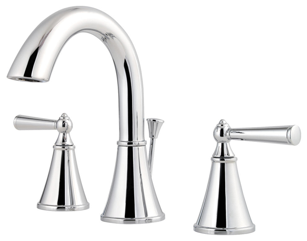 Saxton 2-Handle 8" Widespread Bathroom Faucet, Polished Chrome