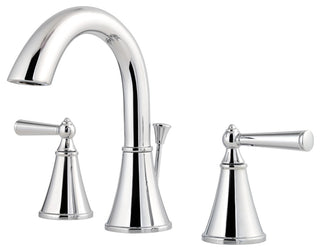 Saxton 2-Handle 8" Widespread Bathroom Faucet, Polished Chrome