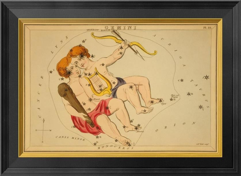 "Gemini, 1825" Framed Canvas Giclee by Jehoshaphat Aspin, 22x16"