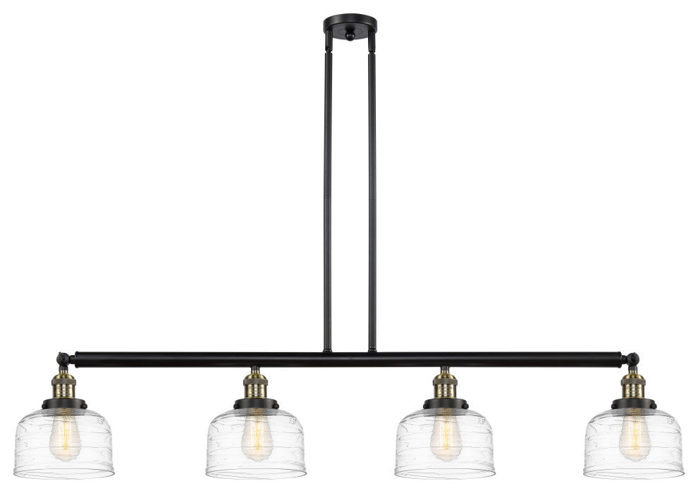 INNOVATIONS 214-BAB-G713 4-Light Island Light Black Antique Brass