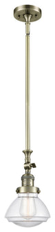 Olean 1-Light Mini Pendant, Antique Brass, Clear
