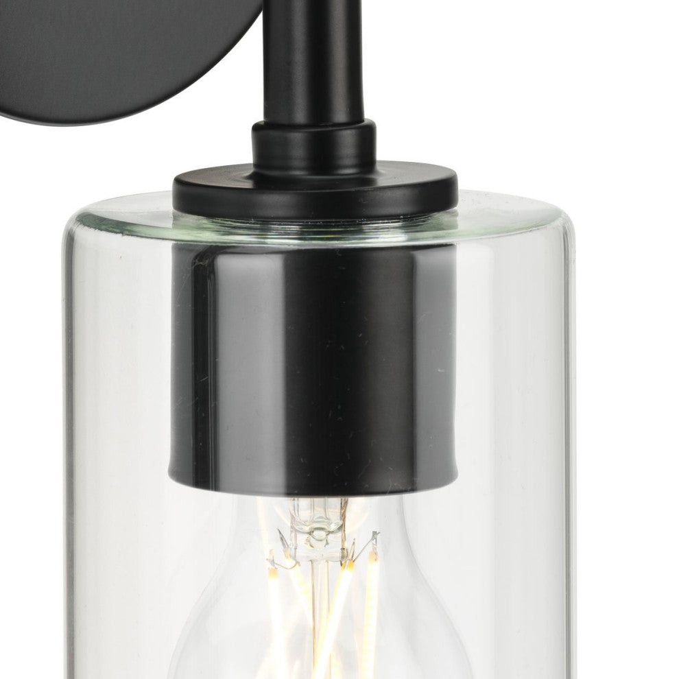 Cofield Collection Two-Light Matte Black Transitional Wall Sconce Vanity Light