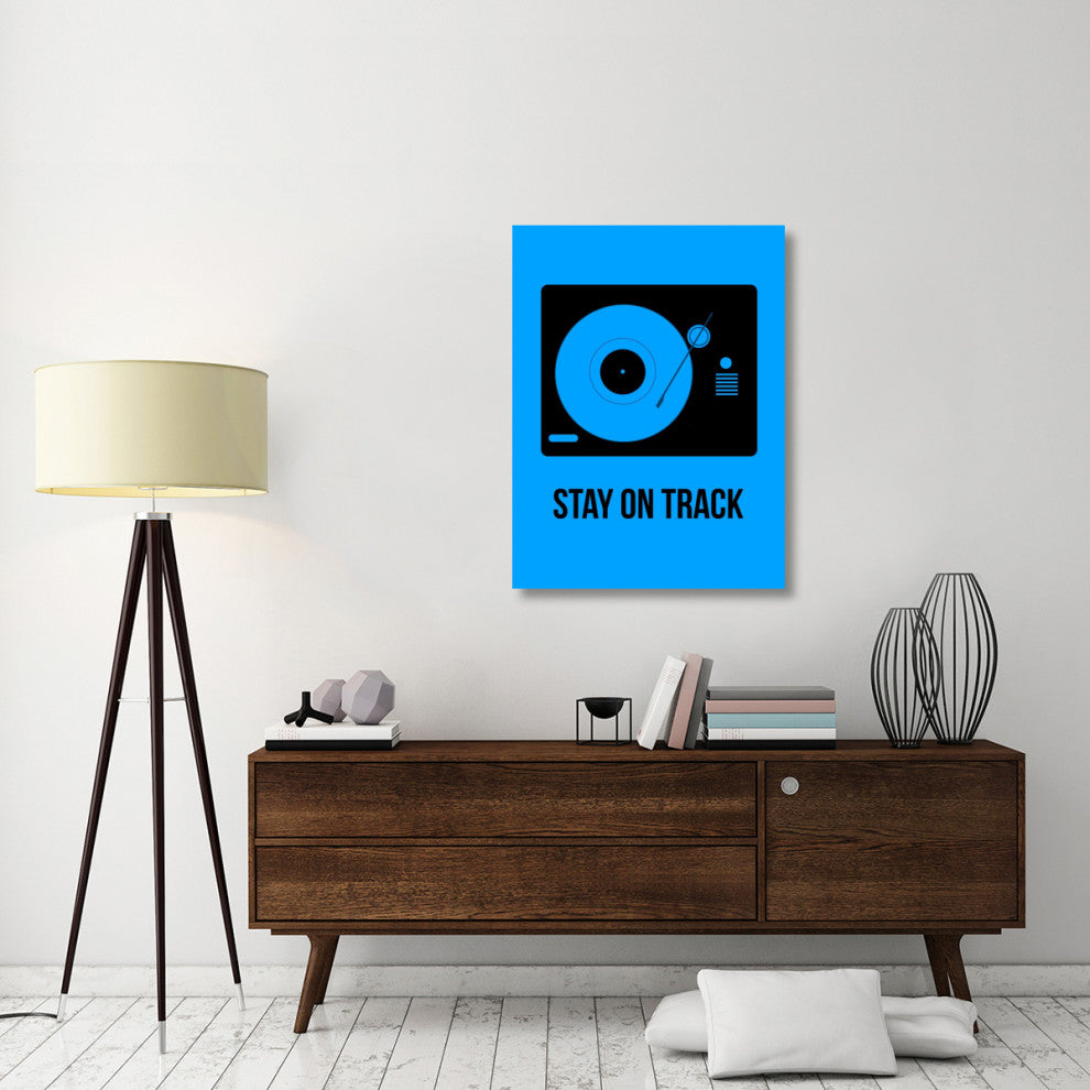 "Stay On Track Blue" Poster Fine Art Print