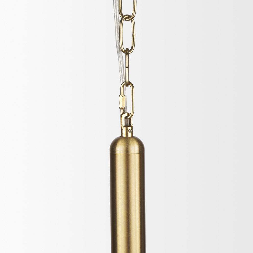 Britton Gold Metal With Clear Glass Globe 1-Light Pendant Light