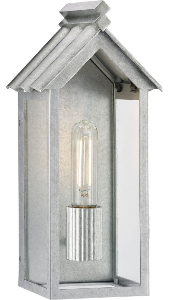 POINT DUMEÂ® Dunemere Galvanized Finish Outdoor Wall Lantern with DURASHIELD