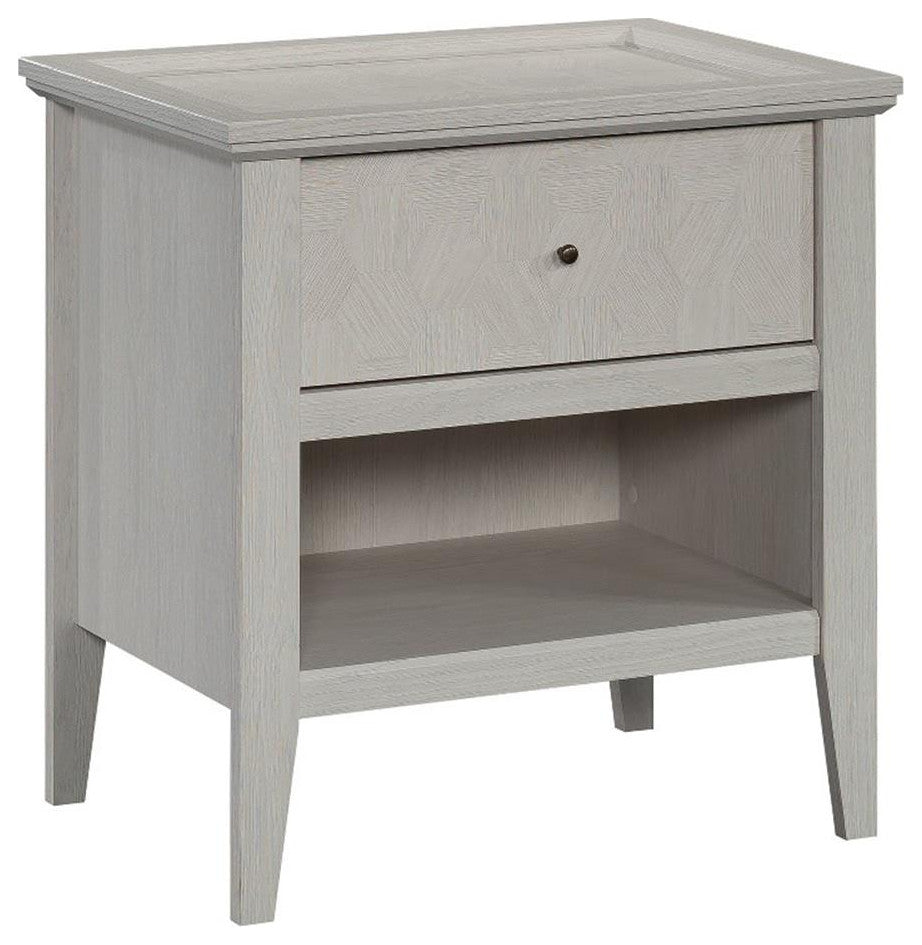 Sauder Larkin Ledge Engineered Wood Night Stand in Glacier Oak