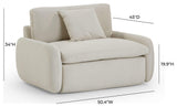 Rachelle Boucle Lounge Chair, Cream