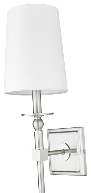 1 Light 6.5 in. Brushed Nickel Sconce