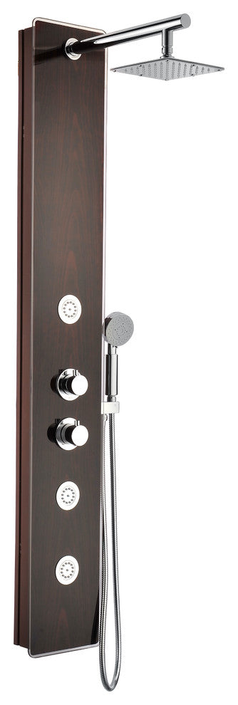 ANZZI Pure 59 in. 3-Jetted Heavy Rain Shower Panel and Spray Wand