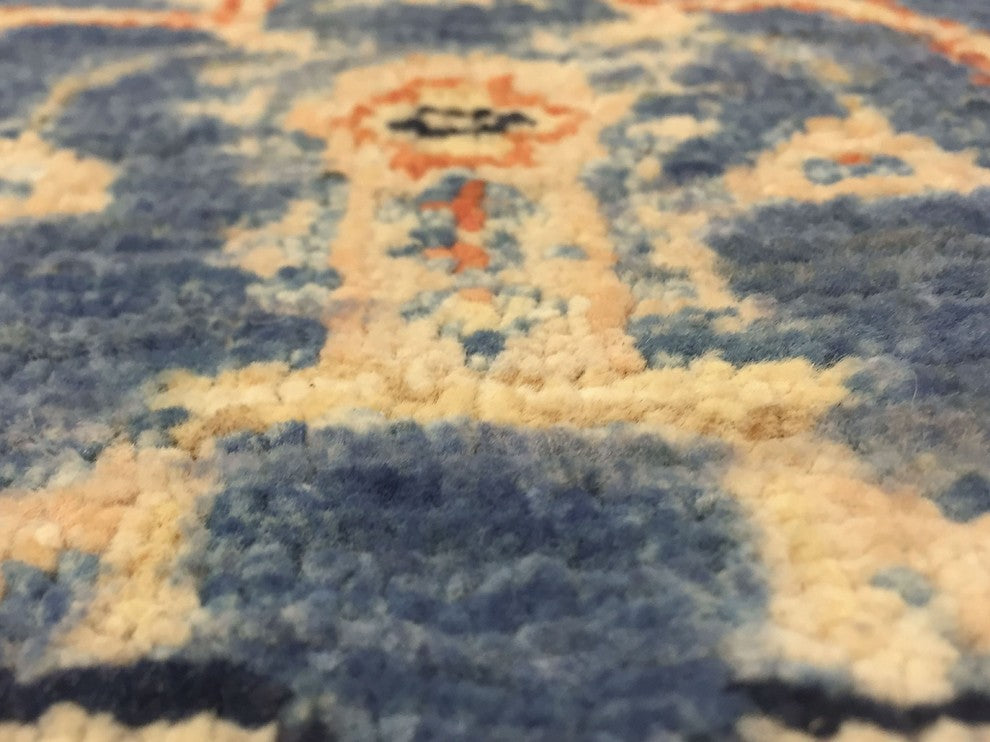 Faded Peshawar Ashly Blue/Gold Rug, 9'0x11'10