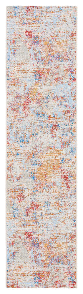 Safavieh Summer SMR451 Indoor-Outdoor Rug, Ivory/Light Blue, 2'x8'