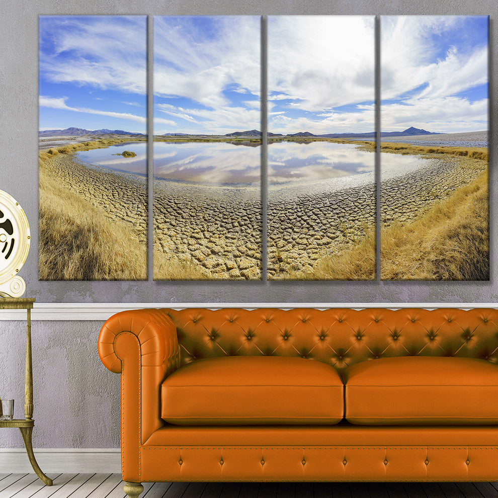 Beautiful Grimshaw Lake, Landscape Canvas Art Print, 48"x28", 4 Panels