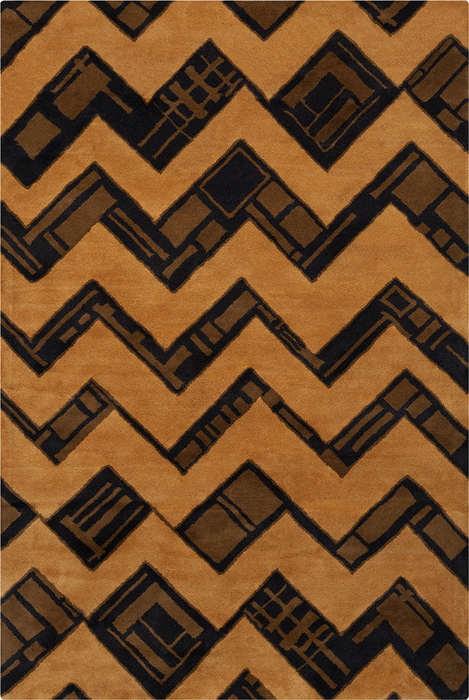Allie Geometric Circles Contemporary Area Rug, 5'x7'6"