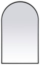 Metal Frame Arch Mirror 24X40 Inch, Black