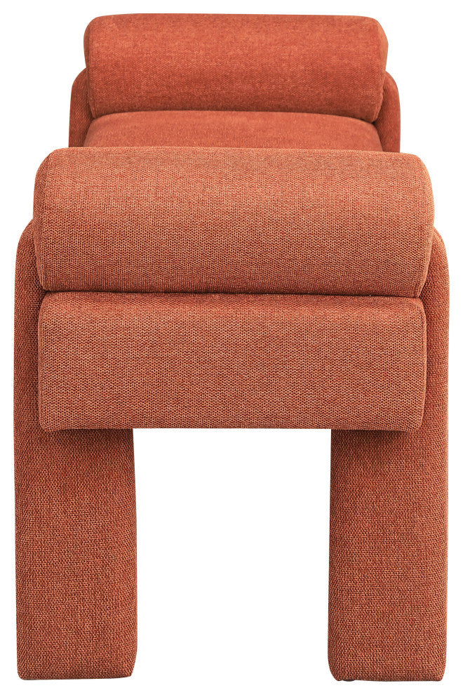 Stefano Upholstered Bench, Cognac