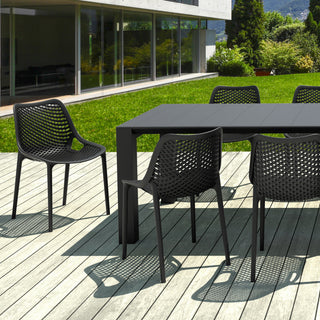 Air Extension Dining Set 11-Piece Black