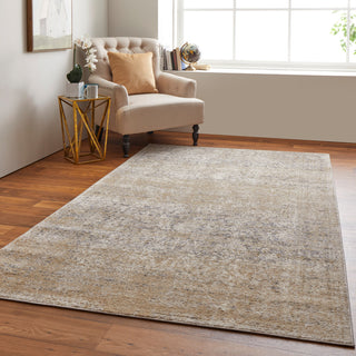 Wyllah Natural Distressed Rug, Gray/Beige, 4'3"x6'3"