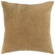 Gold Solid Reversible Cotton Velvet Throw Pillow