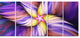 Purple Yellow Rotating Flower, Floral Canvas Art Print, 60"x28", 5 Panels