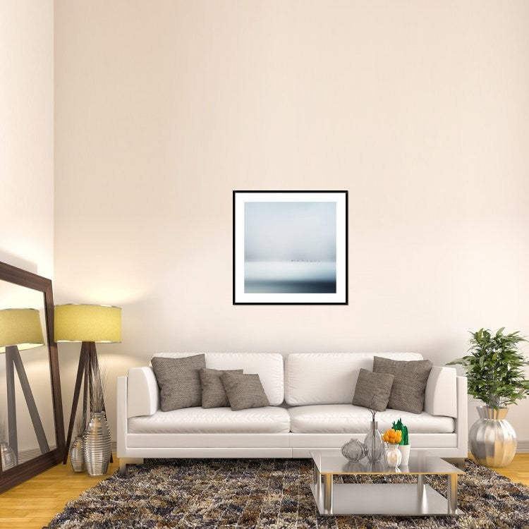 "Wild Geese" Framed Digital Print by Piet Flour, 38"x38"