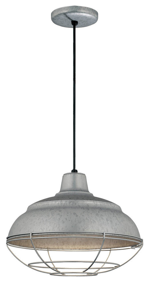 R Series Collection 14" Corded RLM Pendant, Galvanized