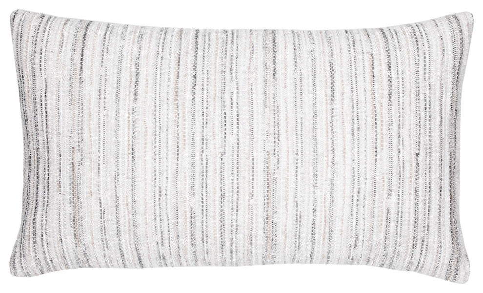 Luxe Stripe Pebble Indoor/Outdoor Performance Lumbar Pillow, 12"x20"