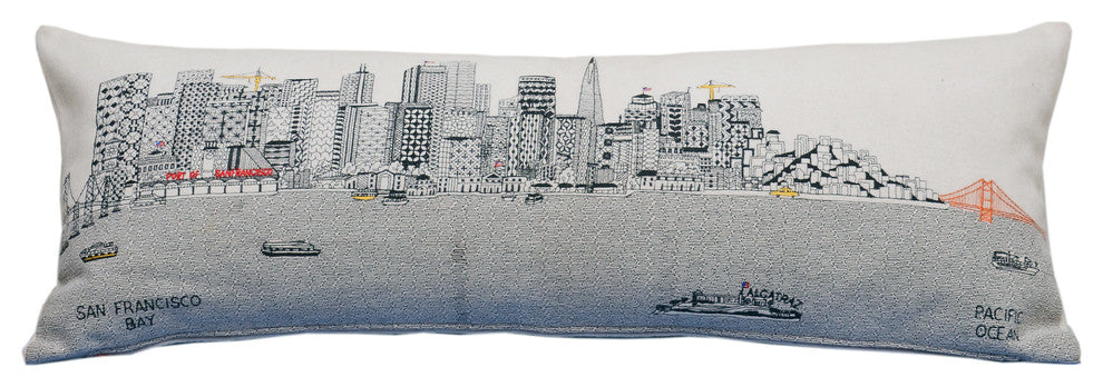 San Francisco Skyline Cushion, Day, King