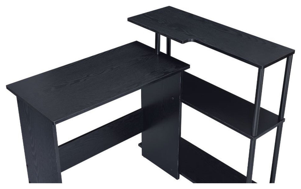 Wooden Writing Desk, Black Finish