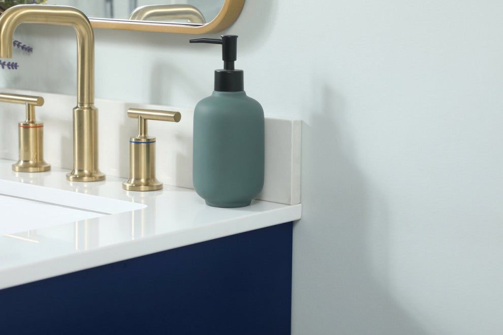 Home Living 19" Midcentury Modern Blue-Light Bathroom Vanity