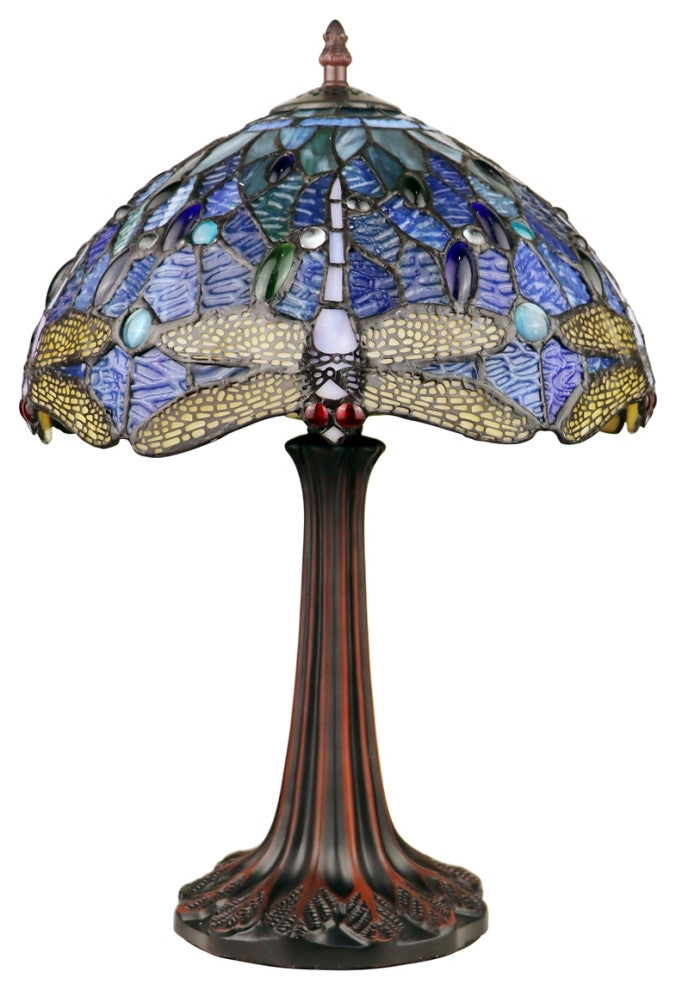 Chloe Lighting Sunniva Dragonfly-Style Dark Bronze 1 Light Table Lamp 12" Wide