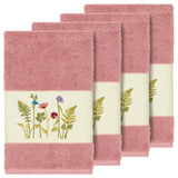 Serenity 4-Piece Embellished Hand Towel Set, Tea Rose