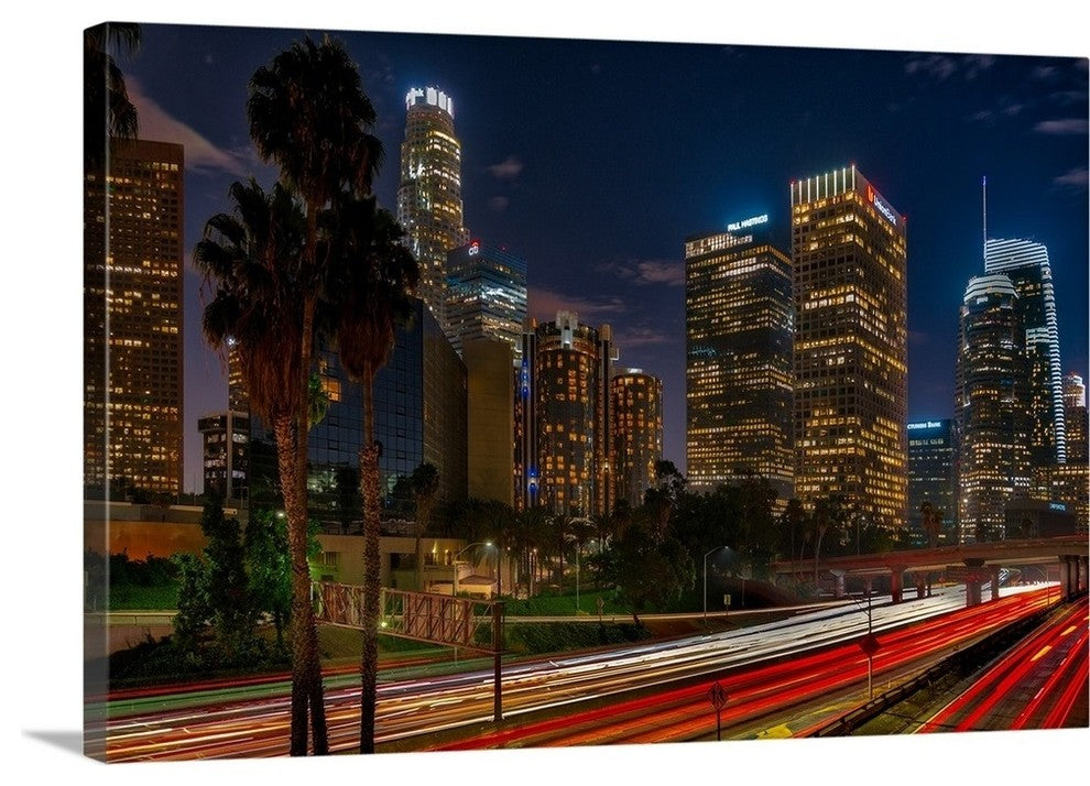 "LA down town" Wrapped Canvas Art Print, 48"x32"x1.5"