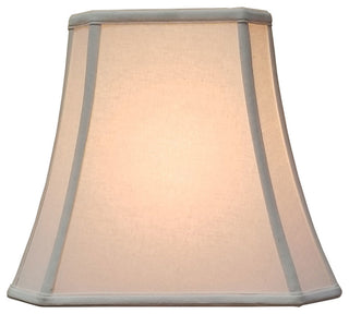Royal Designs Rectangle Cut Corner Lamp Shade, Linen White, 6.5x12x10