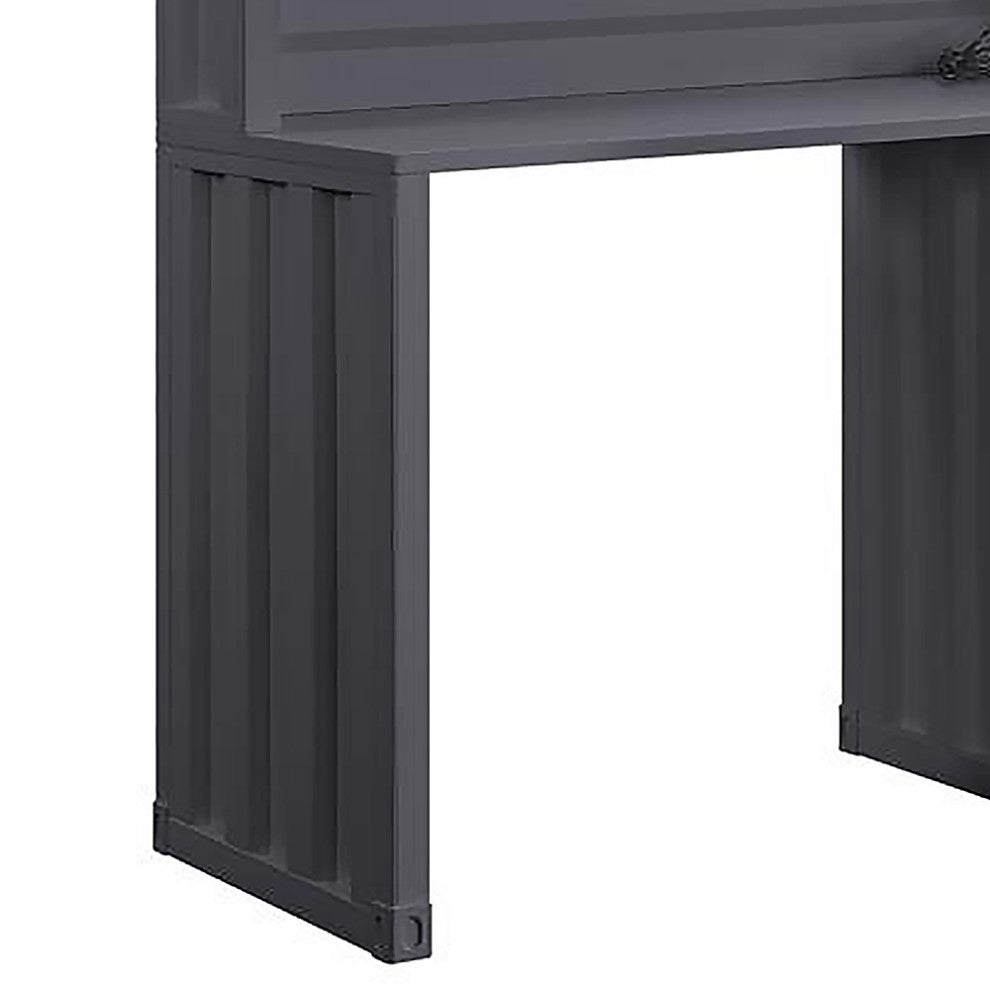 ACME Cargo Desk and Hutch, Gunmetal
